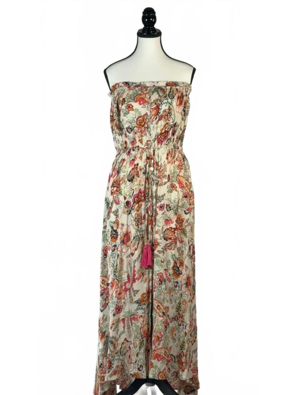 NWT Elan Strapless Floral Maxi Dress Size Medium - Picture 2 of 7